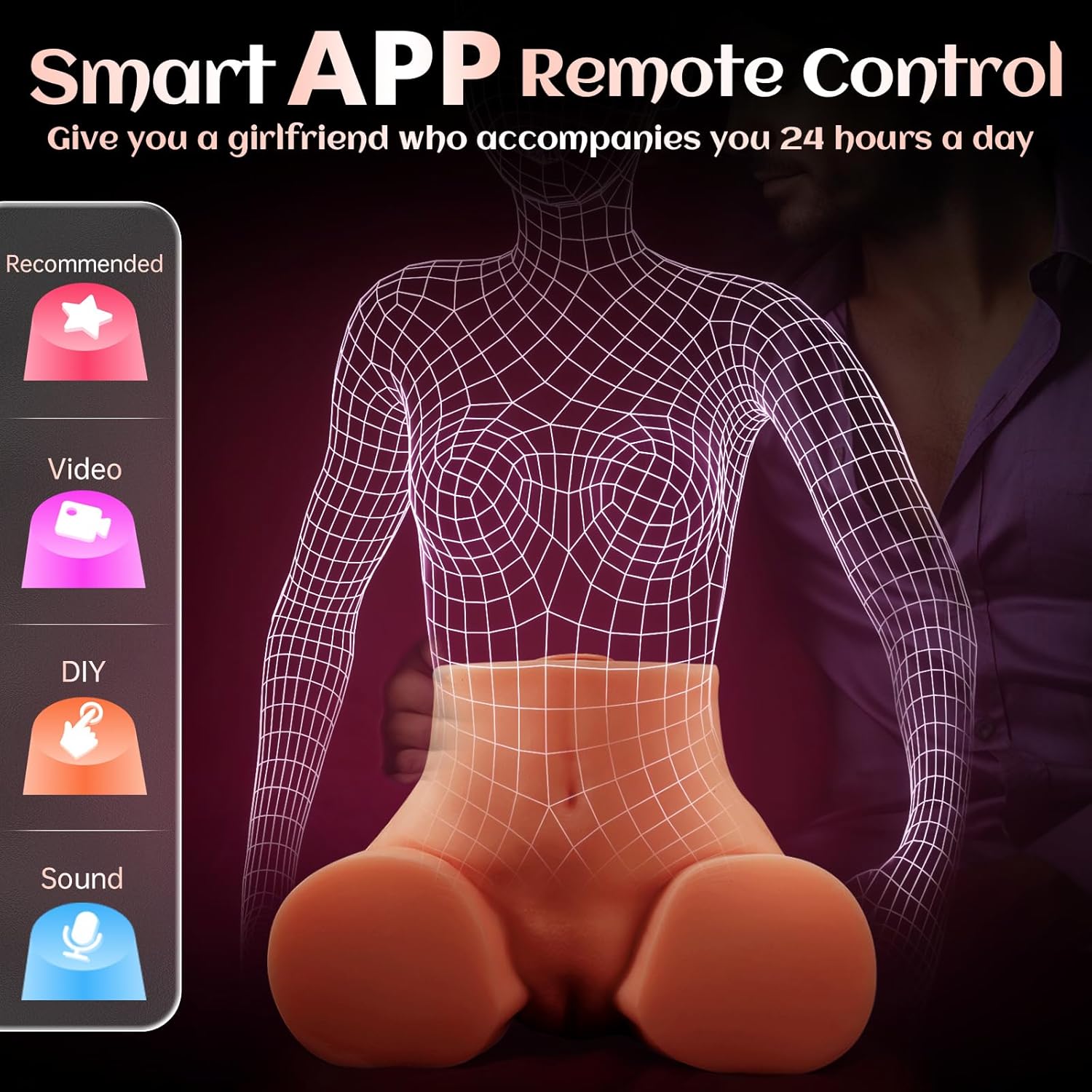 MidnightSiren 6lbs Vibrating Sex Doll Masturbator-4