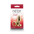 Rear Assets Petite Metal Anal Plug Gold/Red-0